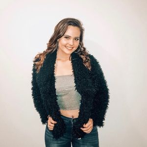 Target - Black Faux Fur Body Jacket 🧥